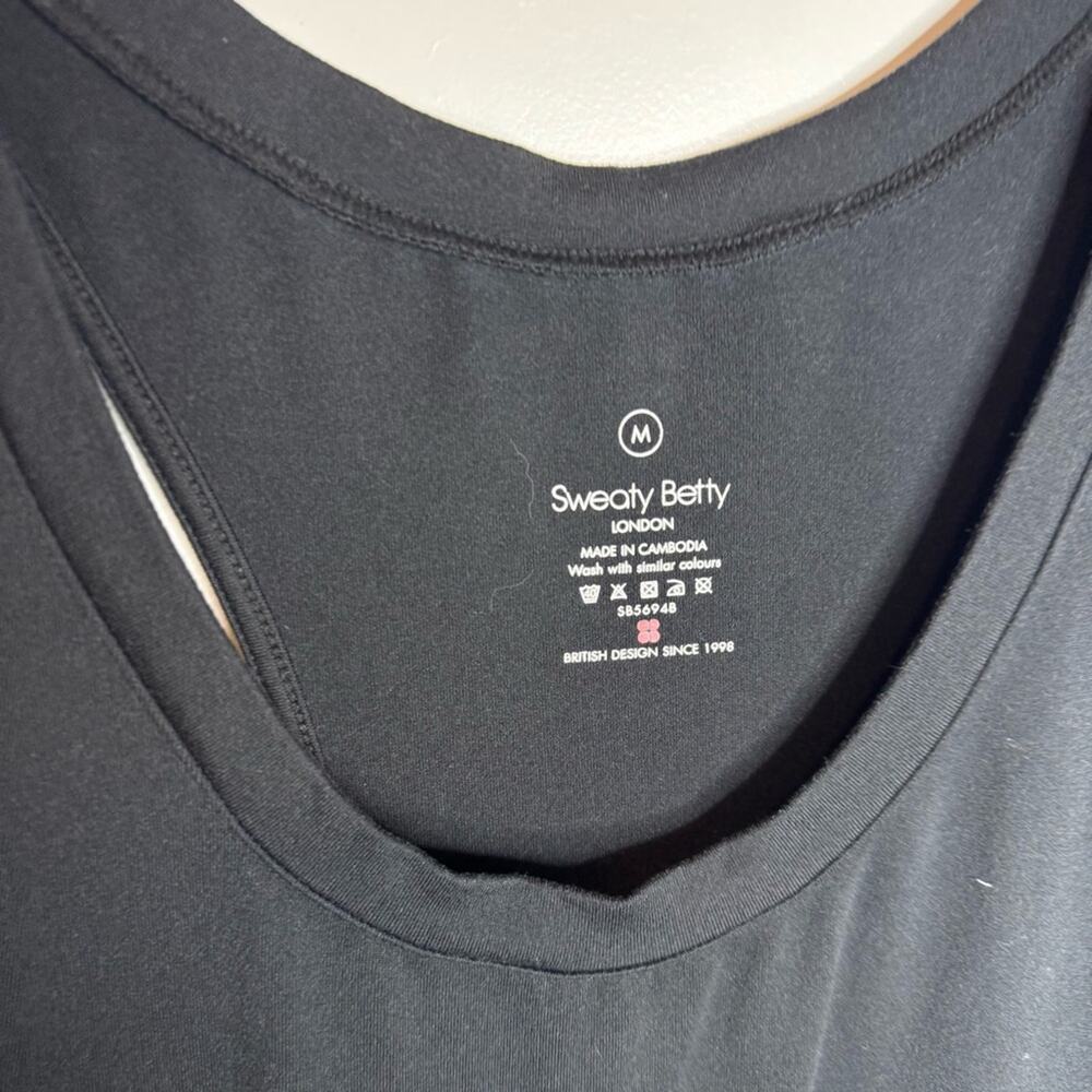 Sweaty Betty Gary Black Soft & Stretchy Racerback Active Jumpsuit Size Medium - Picture 3 of 7